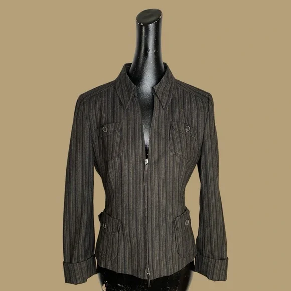 Akris Punto Black Pinstripe Blazer - Picture 9 of 15